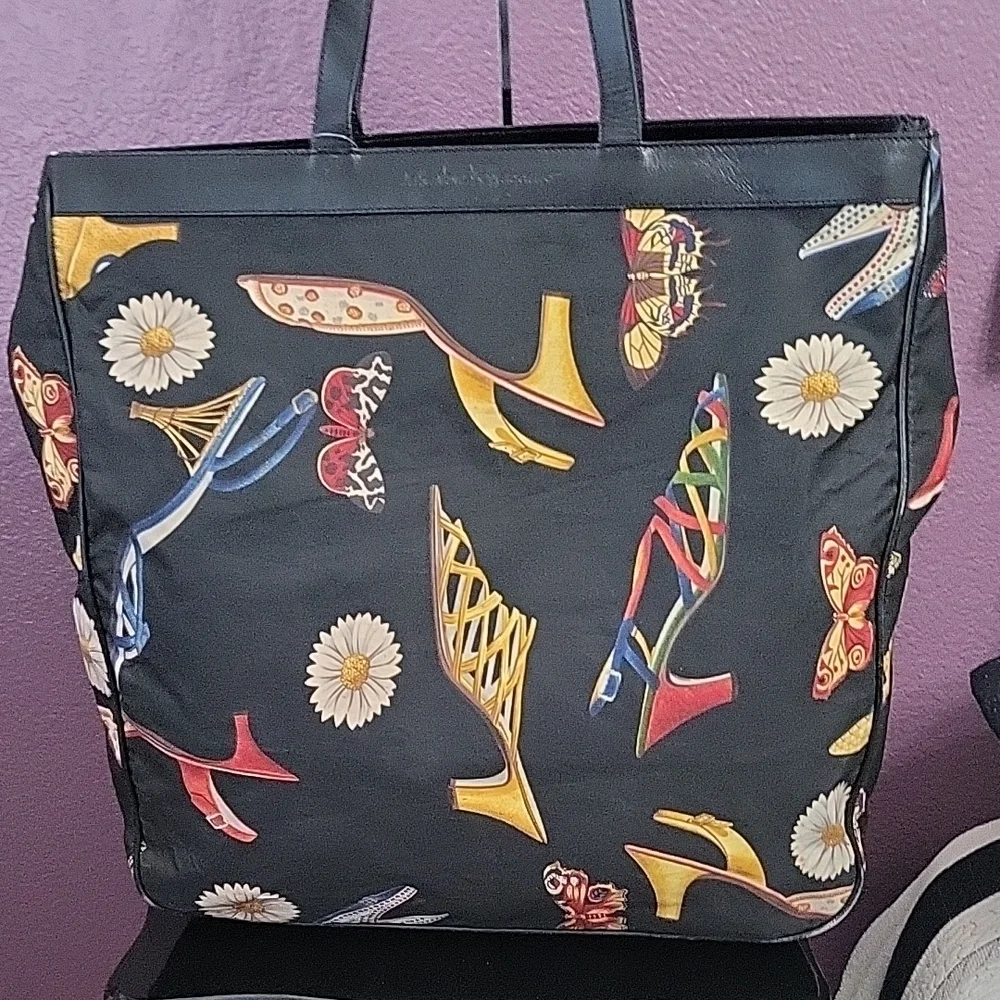 Salvatore Ferragamo Black Tote with Matching Scarf - Picture 5 of 15